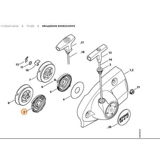 STIHL Sprężyna powrotna 4238 190 0601